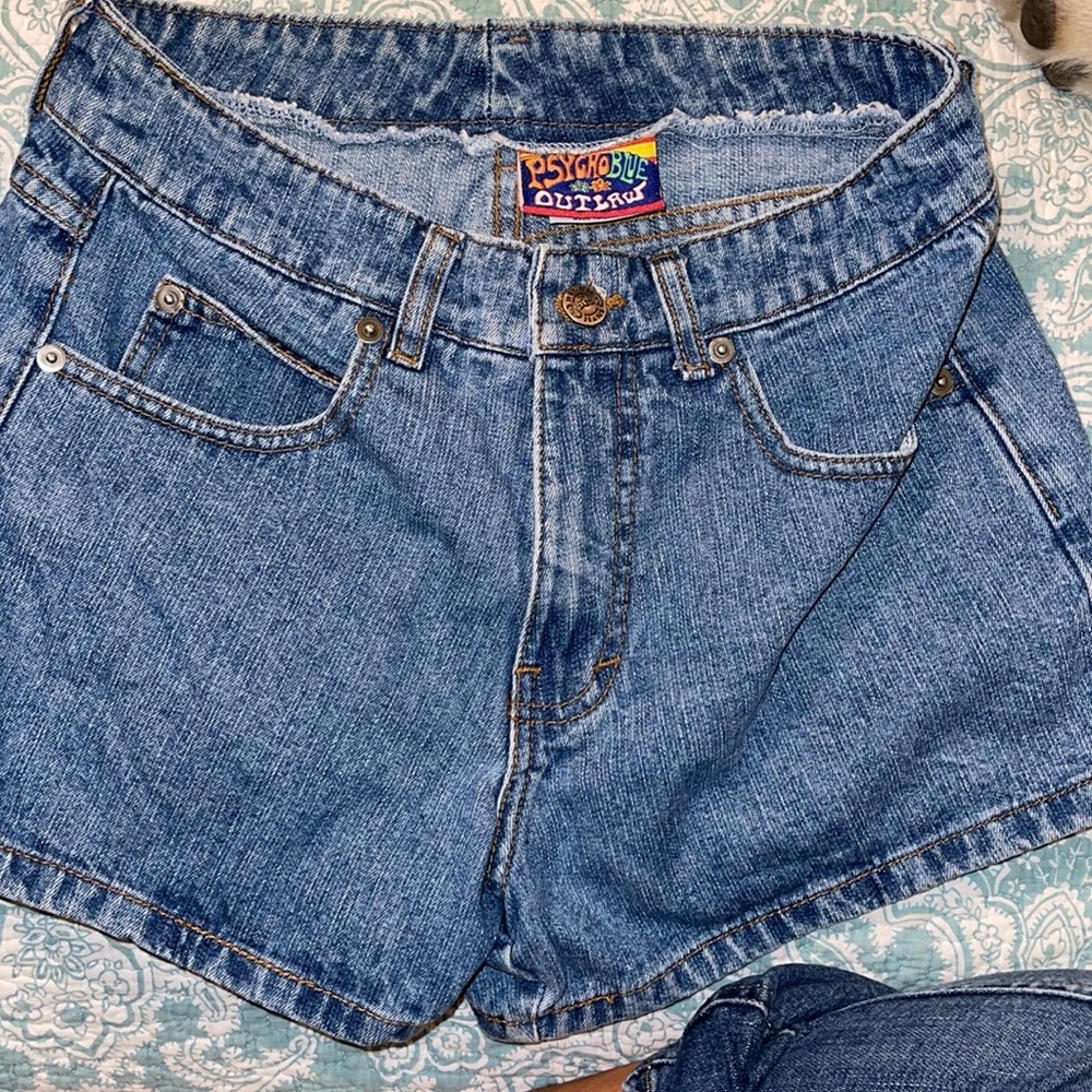 Vintage 90’s Psycho Blue Outlaw denim shorts